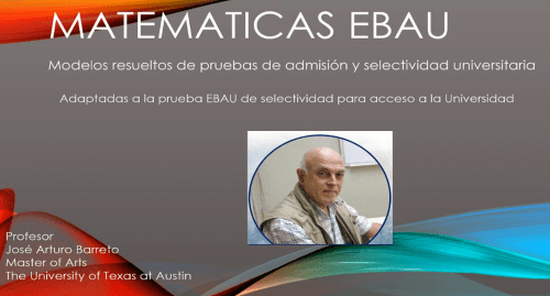 Curso Pruebas Matemáticas II Bachillerato PAU