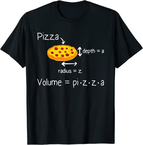 Camiseta matemática de pizza