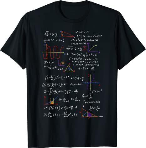 Camisetas con fórmulas matemáticas