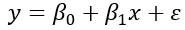 Fórmula de la regresión lineal simple